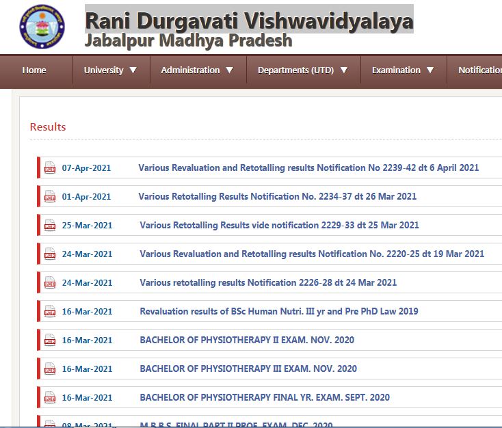 RDVV Revaluation Retotaling Result